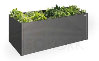 Zvýšený truhlík na zeleninu 2 x 1 (tmavě šedá metalíza)