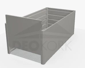 Zvýšený truhlík na zeleninu 2 x 1 (tmavě šedá metalíza)