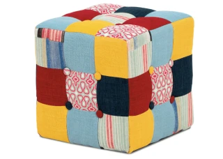 Taburet kostka AK-135 PW2 - látka patchwork