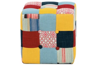 Taburet kostka AK-135 PW2 - látka patchwork č.2