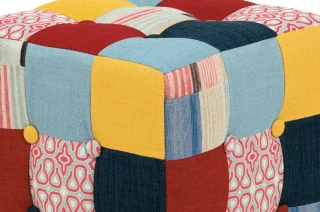 Taburet kostka AK-135 PW2 - látka patchwork č.3