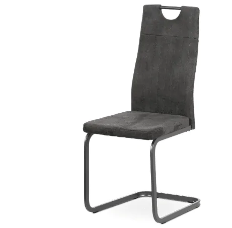 Autronic Jídelní židle DCL-462 GREY3 - šedá látka, šedý kov mat