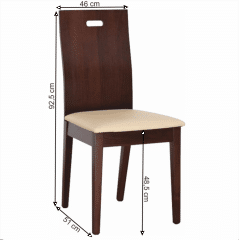 Jídelní židle ABRIL - ořech č.7