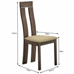 Dřevěná židle DESI - třešeň/látka hnědá č.2