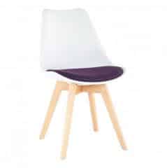 Židle DAMARA - bílá / fialová č.1