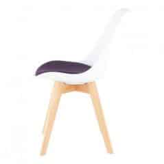 Židle DAMARA - bílá / fialová č.2