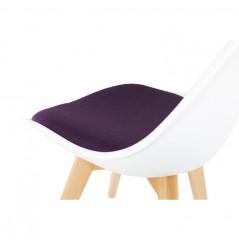 Židle DAMARA - bílá / fialová č.3