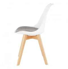 Jídelní židle DAMARA - bílá / hnědá č.2