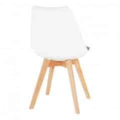 Jídelní židle DAMARA - bílá / hnědá č.3