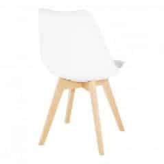 Jídelní židle DAMARA - bílá / světle šedá č.3