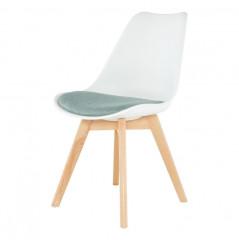 Jídelní židle DAMARA - bílá / zelená č.2