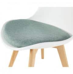 Jídelní židle DAMARA - bílá / zelená č.5