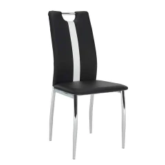 Židle SIGNA - černá / bílá ekokůže
