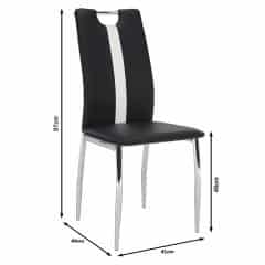Židle SIGNA - černá / bílá ekokůže č.5