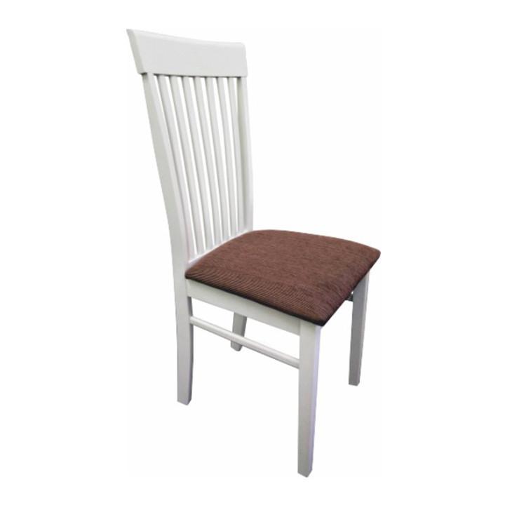 Levně Tempo Kondela Židle ASTRO NEW - bílá / hnědá látka + kupón KONDELA10 na okamžitou slevu 3% (kupón uplatníte v košíku)