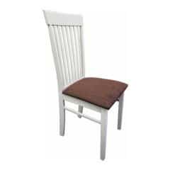 Židle ASTRO NEW - bílá / hnědá látka