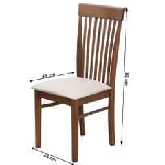 Židle ASTRO NEW - ořech / světlehnědá látka č.2