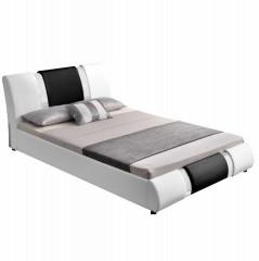 Moderní postel LUXOR, 160x200 - bílá / černá č.1