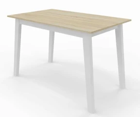 Jídelní stůl CARLOS 120x80 bílá/dub sonoma