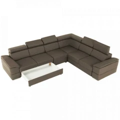 609/5000Sedací souprava, látka šedohnědá Taupe, levá, SEGORIA LUX