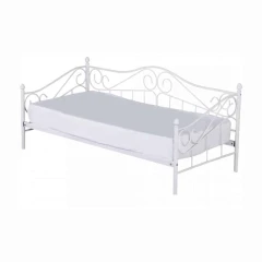 Kovová postel, bílá, 90x200, DAINA