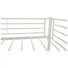 Kovová patrová rozložitelná postel, bílá, 90x200, Jamila