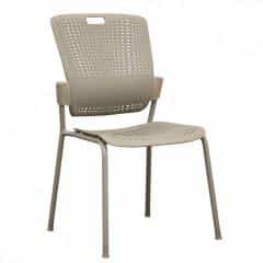Stohovatelná židle, šedá, NERGIS
