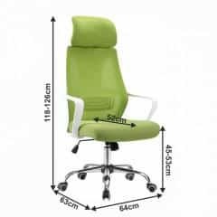 Kancelářské křeslo, zelená / bílá, TAXIS