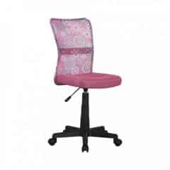 Dětská otočná židle GOFY, růžová/vzor/černá