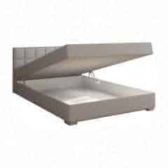 Boxpringová postel 120x200, světle šedá, FERATA KOMFORT
