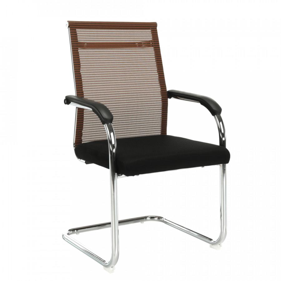 Levně Tempo Kondela Konferenční židle ESIN - hnědá / černá + kupón KONDELA10 na okamžitou slevu 3% (kupón uplatníte v košíku)