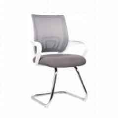 Konferenční židle SANAZ TYP 3 - šedá/bílá