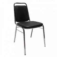 Zasedací židle, černá ekokůže, ZEKI