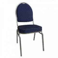 Židle JEFF 3 NEW - látka modrá/šedý rám
