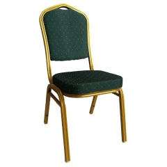 Stohovatelná židle, zelená/zlatý nátěr, ZINA 3 NEW