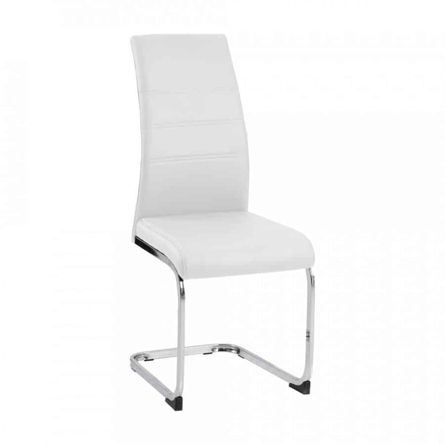 Tempo Kondela Jídelní židle VATENA - bílá/chrom + kupón KONDELA10 na okamžitou slevu 3% (kupón uplatníte v košíku)