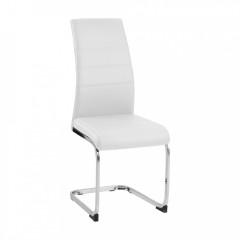 Jídelní židle VATENA - bílá/chrom
