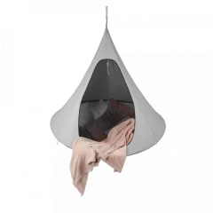 Závěsné houpací křeslo KLORIN NEW CACOON HAMMOCK, světle šedá KIDS