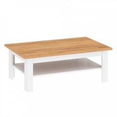 Konferenční stolek LANZETTE T - bílá/dub