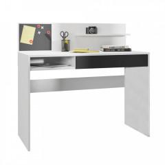 PC stůl IMAN - bílá/černá - II.jakost