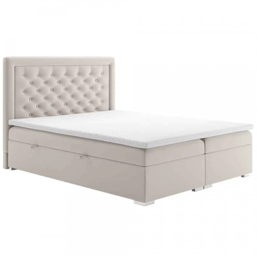 Tempo Kondela Postel DORMAN boxspring, 180x200,krémová + kupón KONDELA10 na okamžitou slevu 3% (kupón uplatníte v košíku)