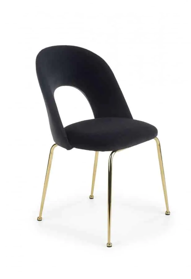 Halmar Jídelní židle K385 - černá/zlatá