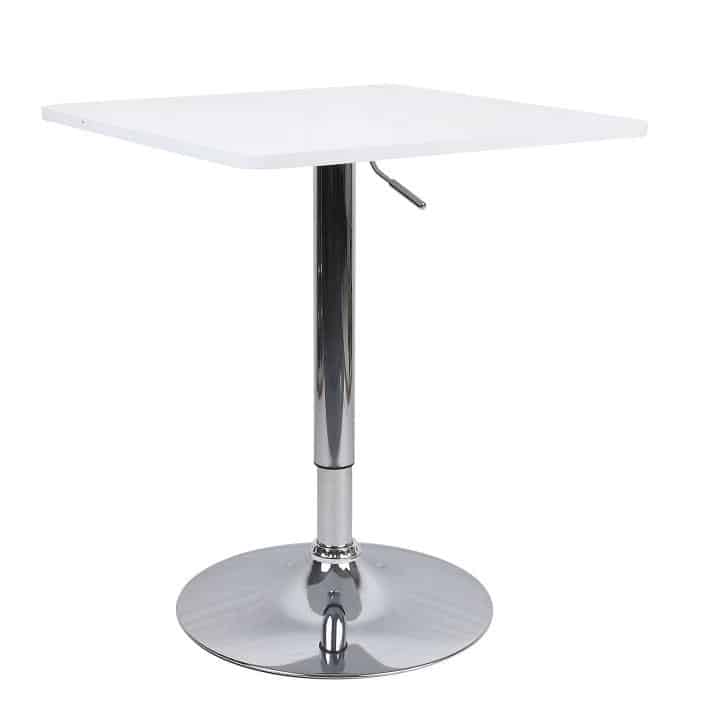Levně Tempo Kondela Barový stůl FLORIAN 2 NEW s nastavitelnou výškou - bílá + kupón KONDELA10 na okamžitou slevu 3% (kupón uplatníte v košíku)