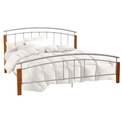Manželská postel MIRELA olše/kov 180x200