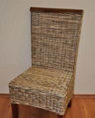 Jídelní židle Larissa wicker mix - mahagonové dřevo č.2