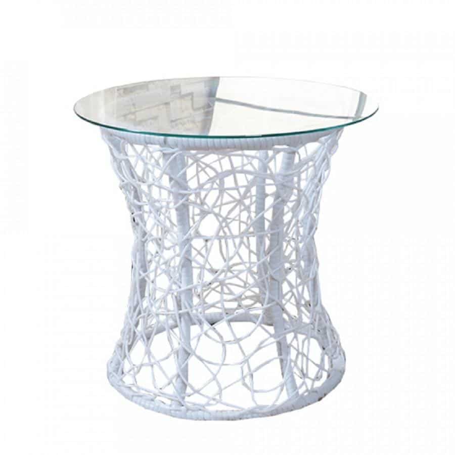 Tempo Kondela Příruční stolek SALMAR NEW - bílý + kupón KONDELA10 na okamžitou slevu 3% (kupón uplatníte v košíku)