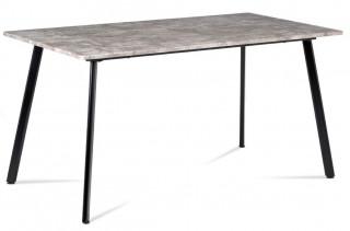 Jídelní stůl 150x80x76 MDT-2100 BET - MDF beton, kov matná černá č.1