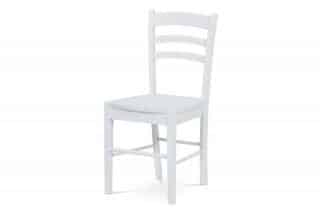 Dřevěná židle AUC-004 WT - bílá č.1