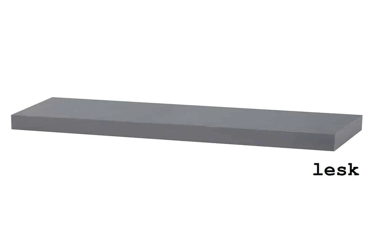 Autronic Polička 80cm P-005 GREY - šedá vysoký lesk