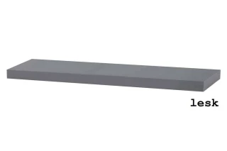 Polička 80cm P-005 GREY - šedá vysoký lesk č.1
